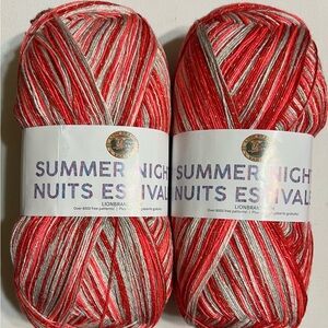 Lion Brand Summer Nights Bonus Skeins In Flamingo 2 skeins